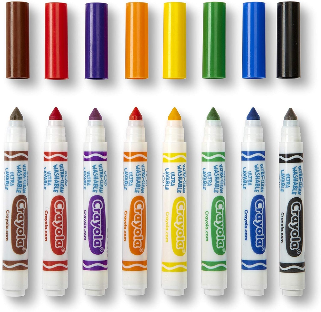 8ct Crayola Washable Markers Classic Colors Broad Tip | Teacher Direct
